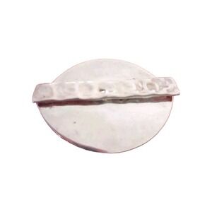 Sterling Silver Designer Pearce Modernist Abstract Oval Lapel Pin Stamped EUC